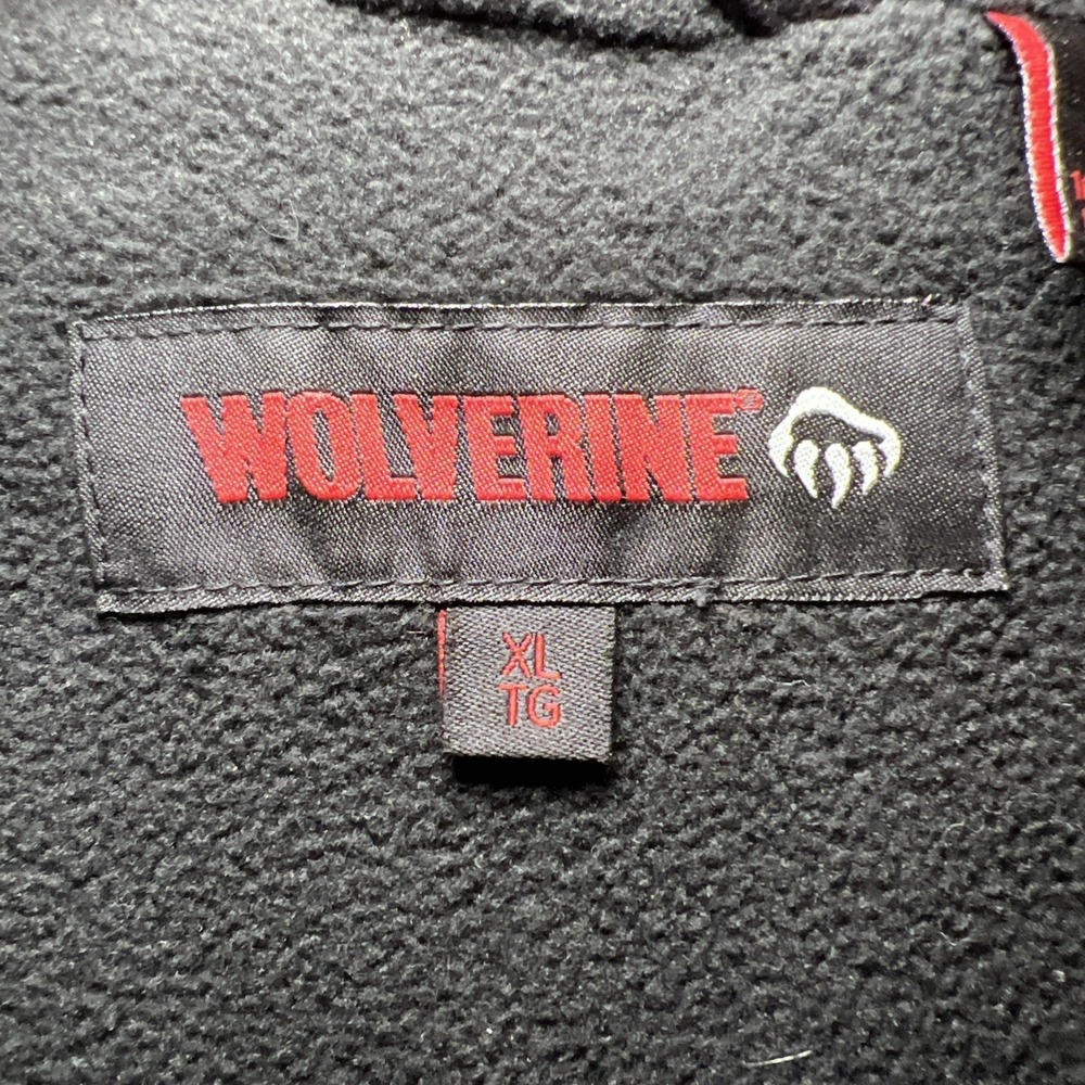 Wolverine Vest Men XLarge Black Canvas Fleece Lined Outdoor Workwear Pockets - Picture 8 of 16